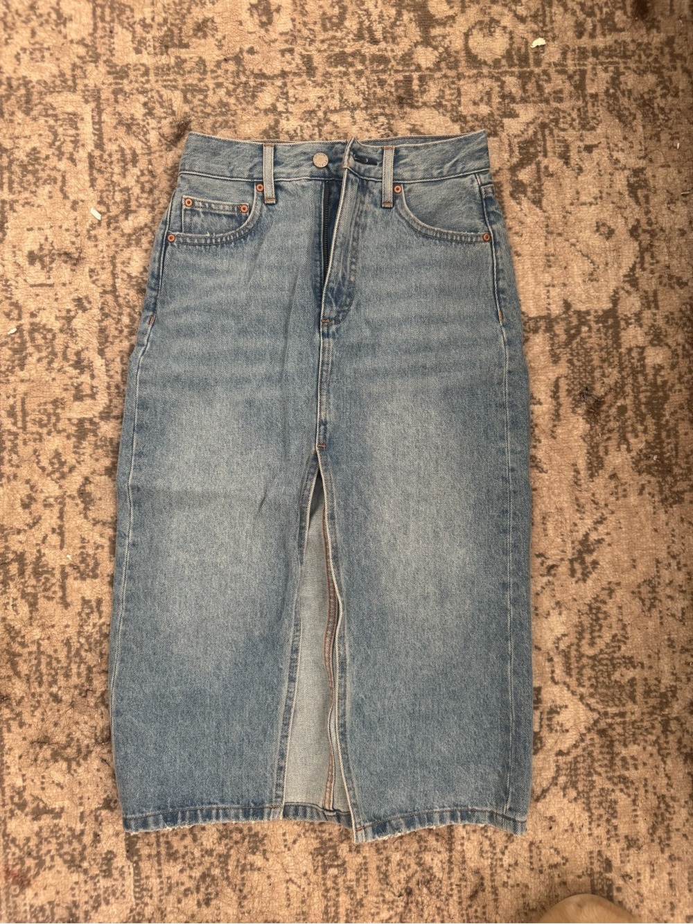 Denim Forum 90s Halle Denim Skirt